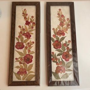 Real pressed flowers wall art